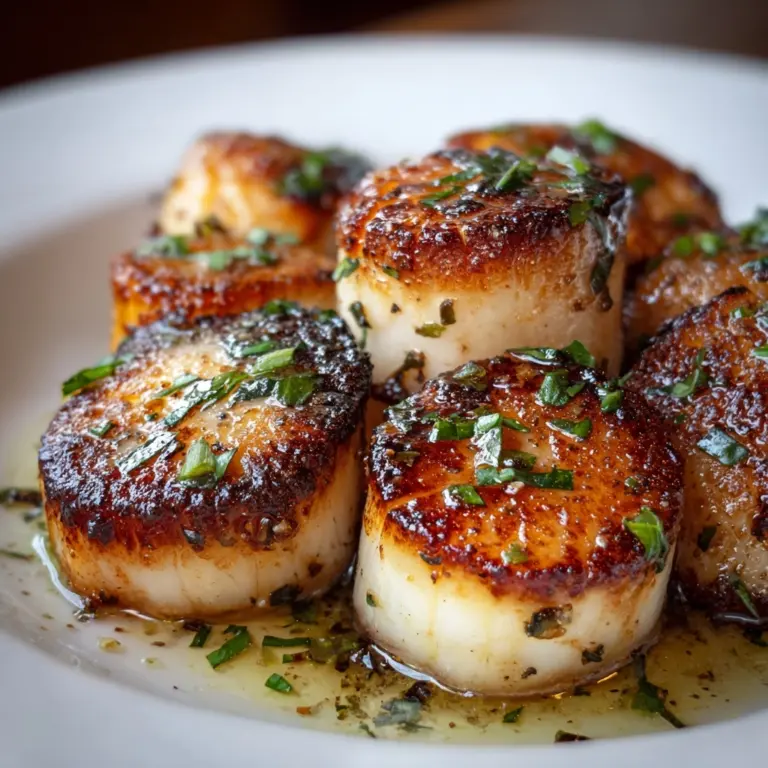 Seared Scallops with Spicy Cajun Cream Sauce Recipe