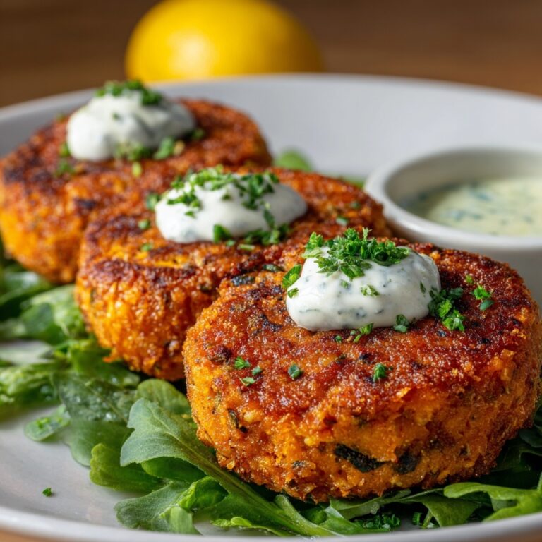 Easy Salmon Patties with Lemon-Garlic Sauce Recipe