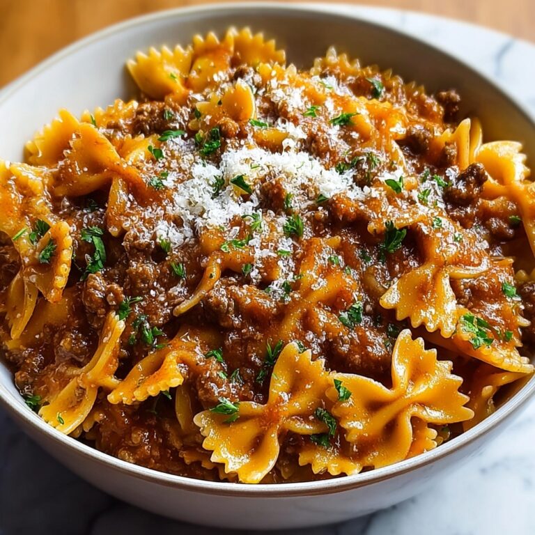 Indulgent Creamy Velveeta Bowtie Pasta with Italian Beef Marinara Recipe