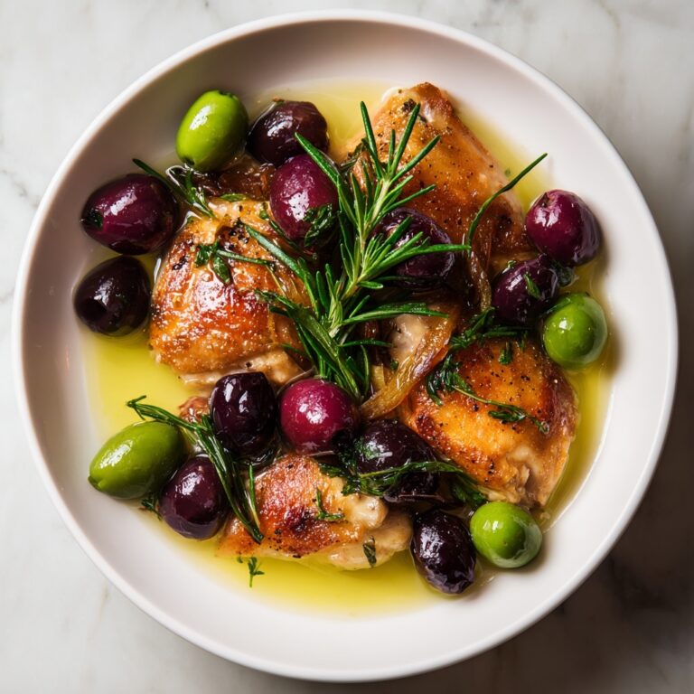 Pan-Roasted Chicken with Grapes and Olives Recipe