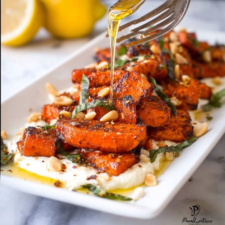 Spiced Roasted Carrots with Hot Honey and Lemon Yogurt Recipe
