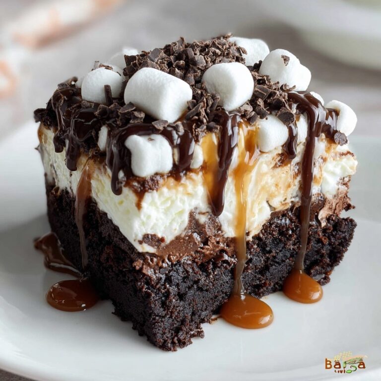Marshmallow Chocolate Poke Cake Recipe