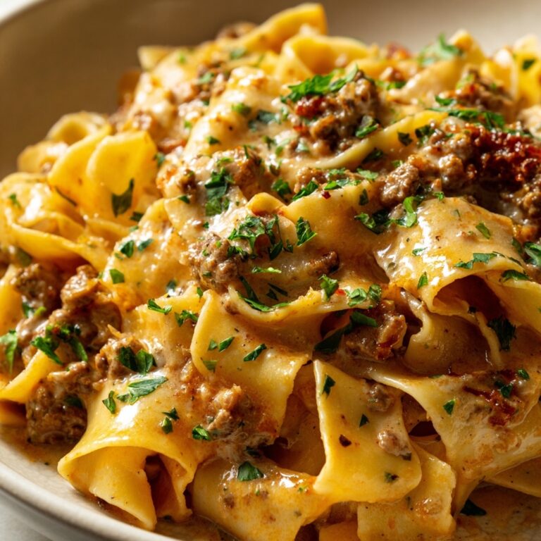 One-Pot Creamy Beef and Garlic Butter Pasta Recipe