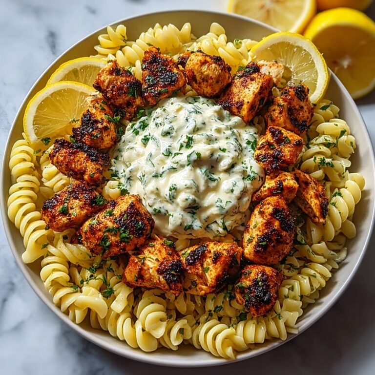 Juicy Lemon Cajun Chicken Bites with Creamy Alfredo Twists Recipe