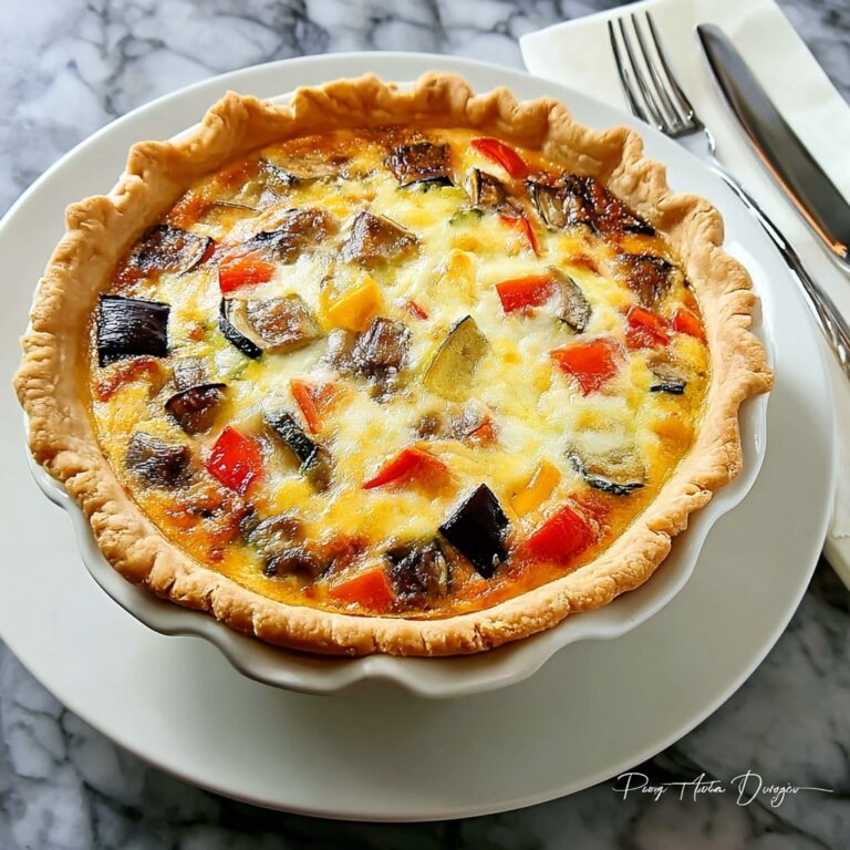 Delicious Colorful Vegetable and Mozzarella Quiche Recipe