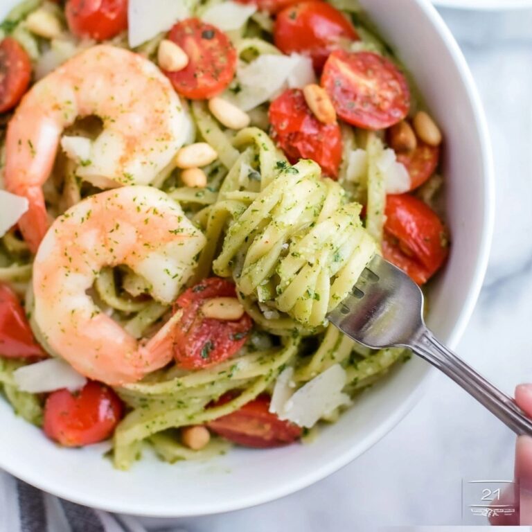 Best Shrimp Pesto Pasta Recipe