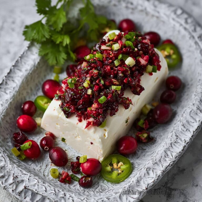 Spicy Cranberry Salsa with Cream Cheese Recipe